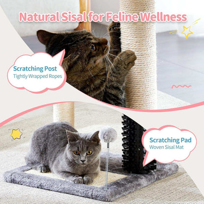 Small 4-in-1 Cat Tree Tower - Purrfect Pet Haven