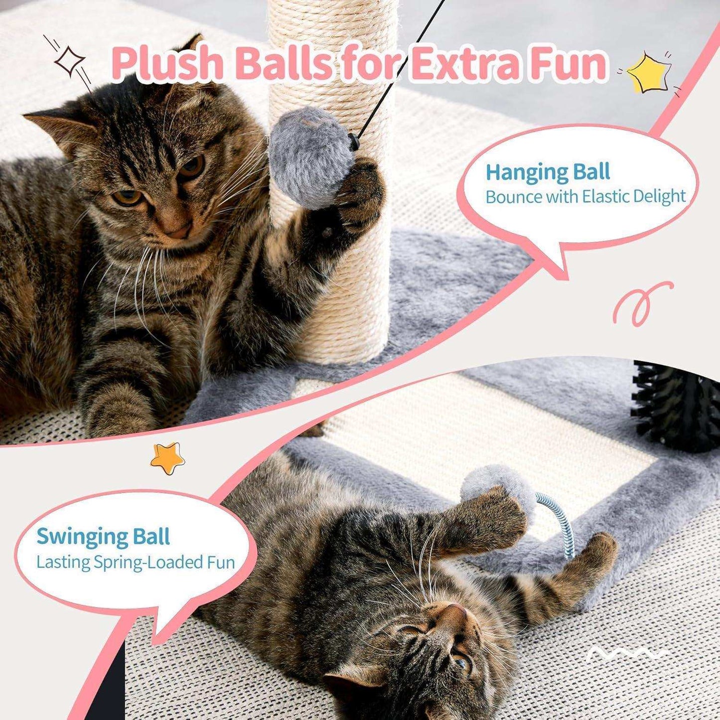 Small 4-in-1 Cat Tree Tower - Purrfect Pet Haven