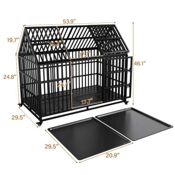 54 inch Heavy Duty Dog Crate For Large Dogs - Purrfect Pet Haven