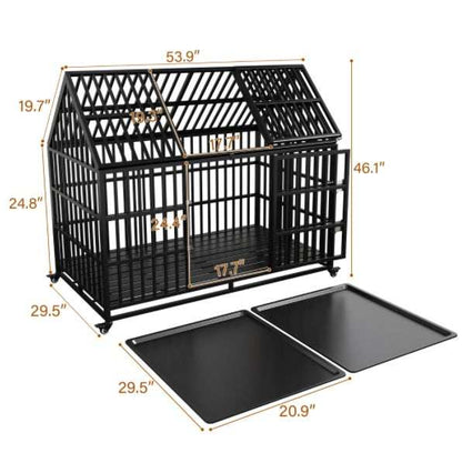 54 inch Heavy Duty Dog Crate For Large Dogs - Purrfect Pet Haven