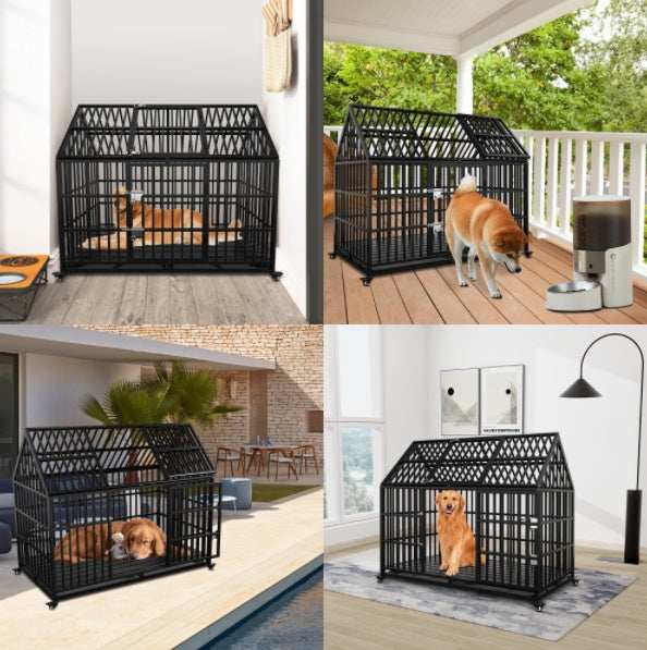 54 inch Heavy Duty Dog Crate For Large Dogs - Purrfect Pet Haven