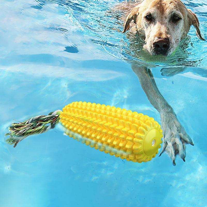 Squeaky Corn-Shaped Dog Chew Toy for Teeth Cleaning - Purrfect Pet Haven