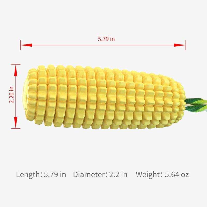 Squeaky Corn-Shaped Dog Chew Toy for Teeth Cleaning - Purrfect Pet Haven