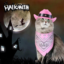 Halloween Pet Dog or Cat Pink Western Bandana and Hat Set - Purrfect Pet Haven