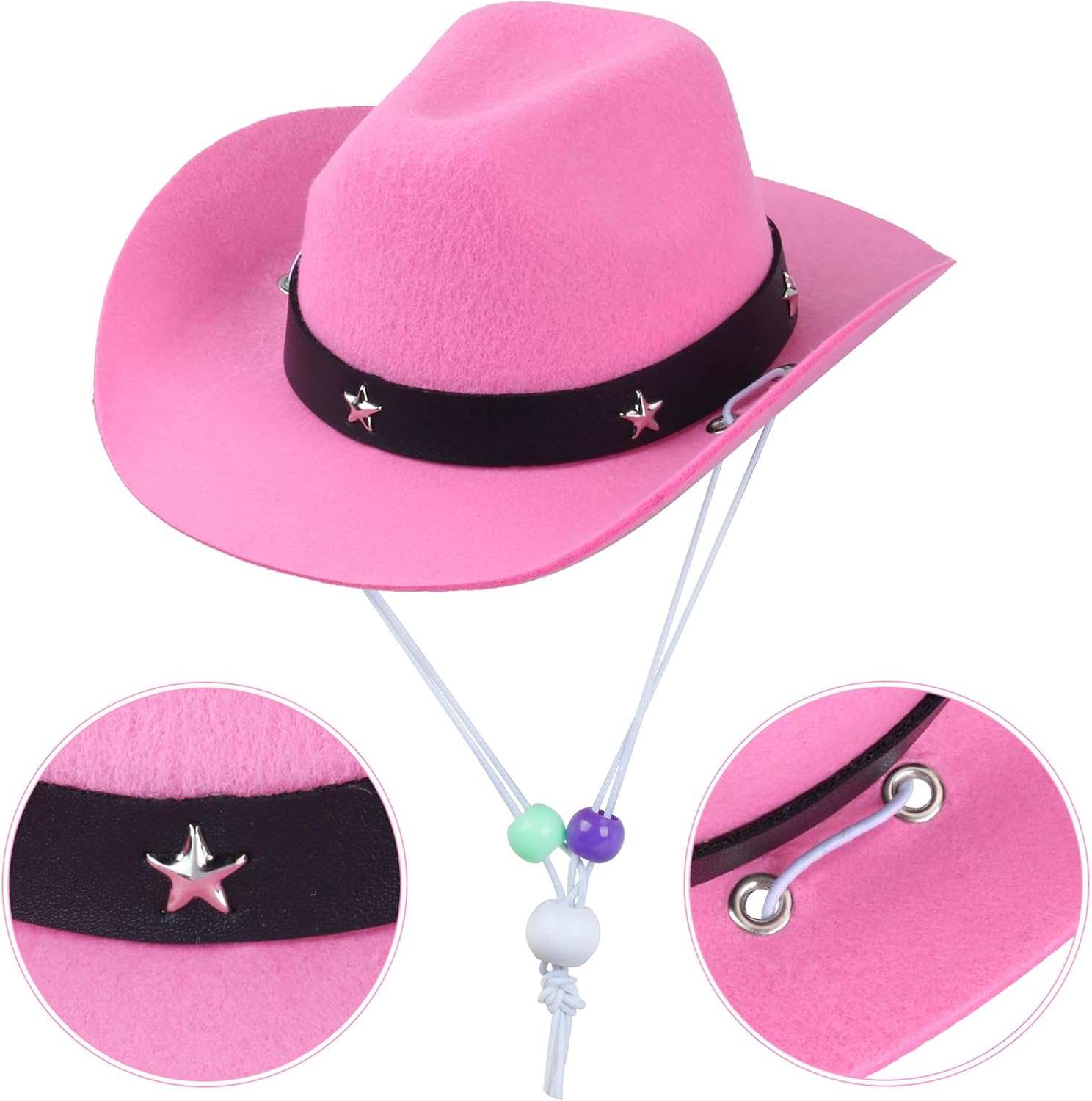 Halloween Pet Dog or Cat Pink Western Bandana and Hat Set - Purrfect Pet Haven