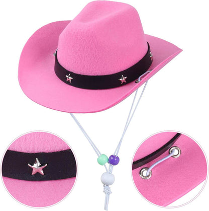 Halloween Pet Dog or Cat Pink Western Bandana and Hat Set - Purrfect Pet Haven