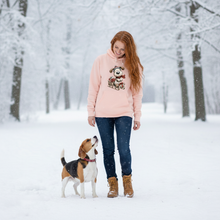 Comfort Colors Whimsy Sledding Pup Hoodie - Winter Gift - Purrfect Pet Haven