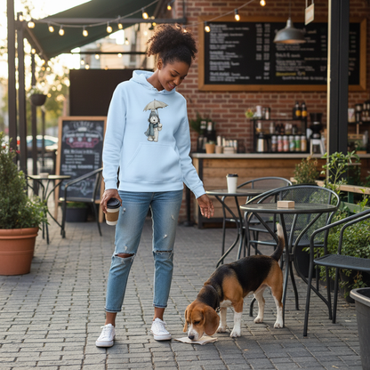 Whimsy Umbrella Pup - Light Blue lifestyle