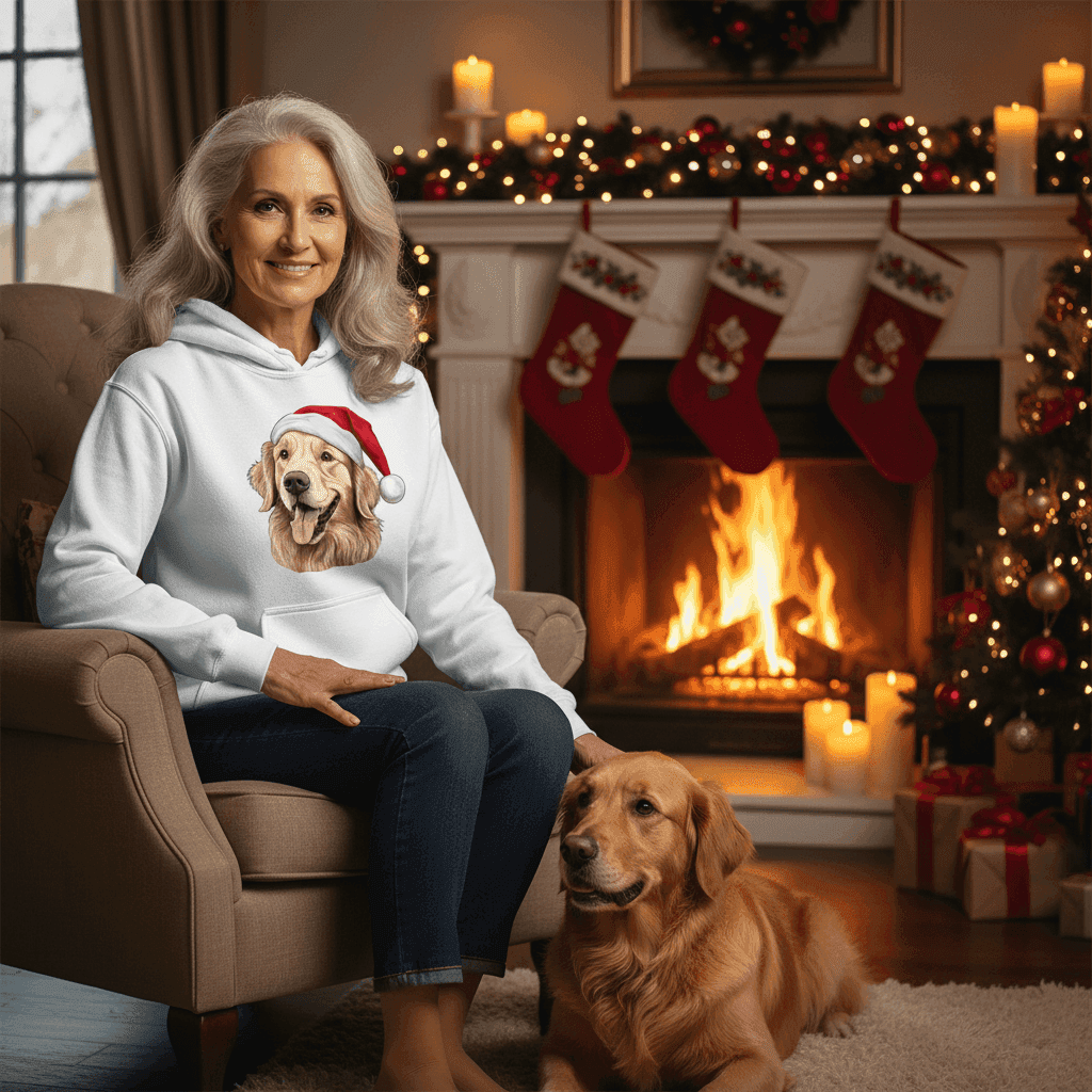 Golden Retriever Holiday Hoodie for Dog Lovers - Cozy Festive - Purrfect Pet Haven
