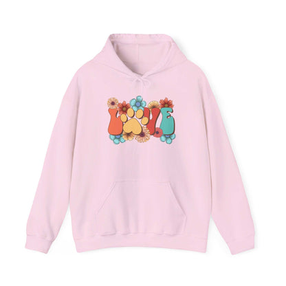 Colorful Floral Paw Print Hooded Sweatshirt - Animal Lover Hoodie - Purrfect Pet Haven