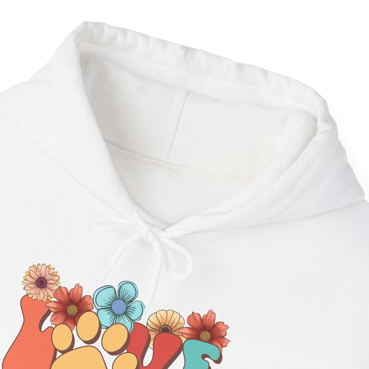 Colorful Floral Paw Print Hooded Sweatshirt - Animal Lover Hoodie - Purrfect Pet Haven