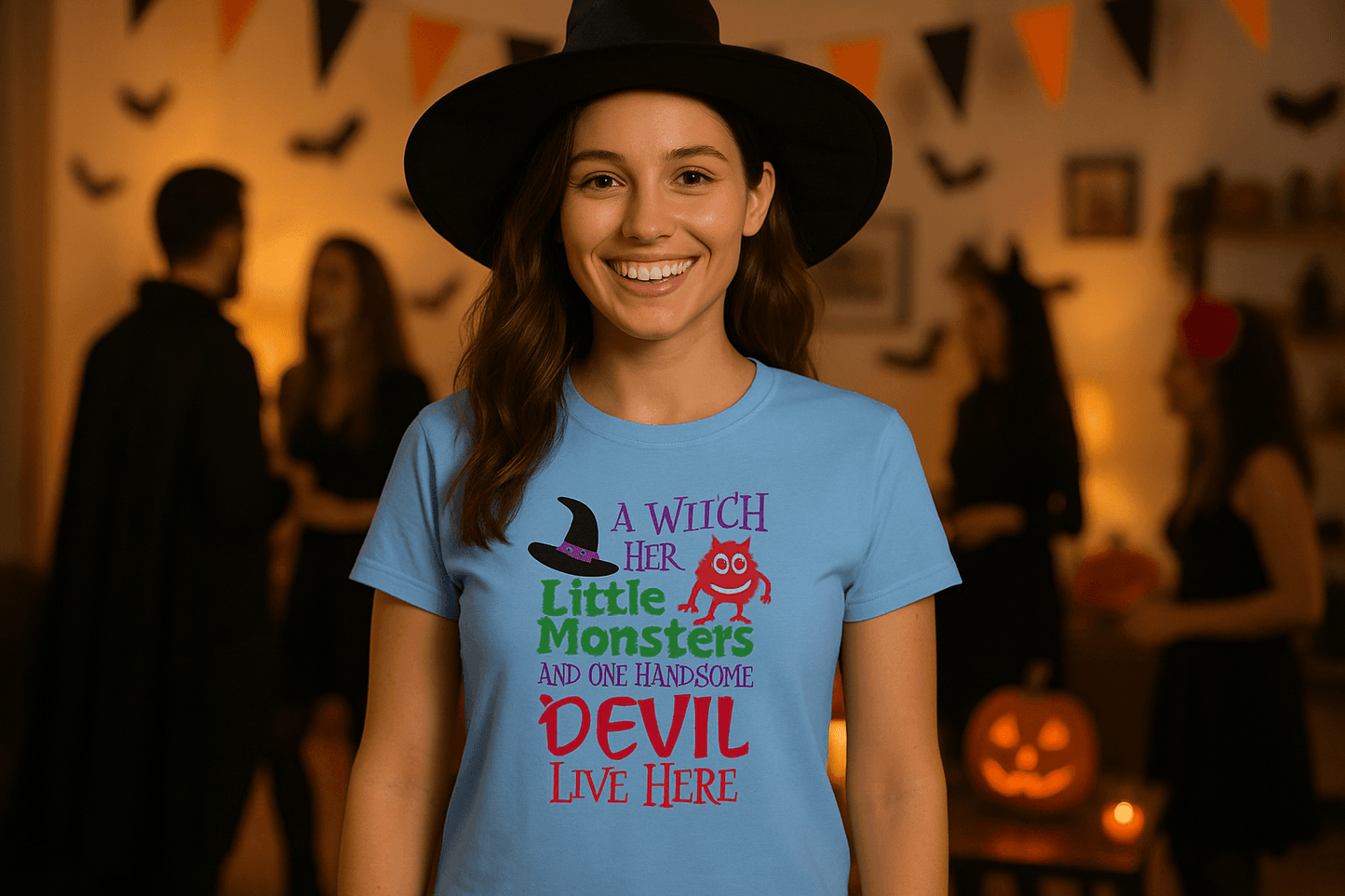 Witch and Family T-Shirt - Halloween Family Style - Purrfect Pet Haven