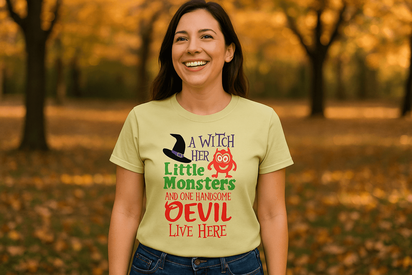 Witch and Family T-Shirt - Halloween Family Style - Purrfect Pet Haven