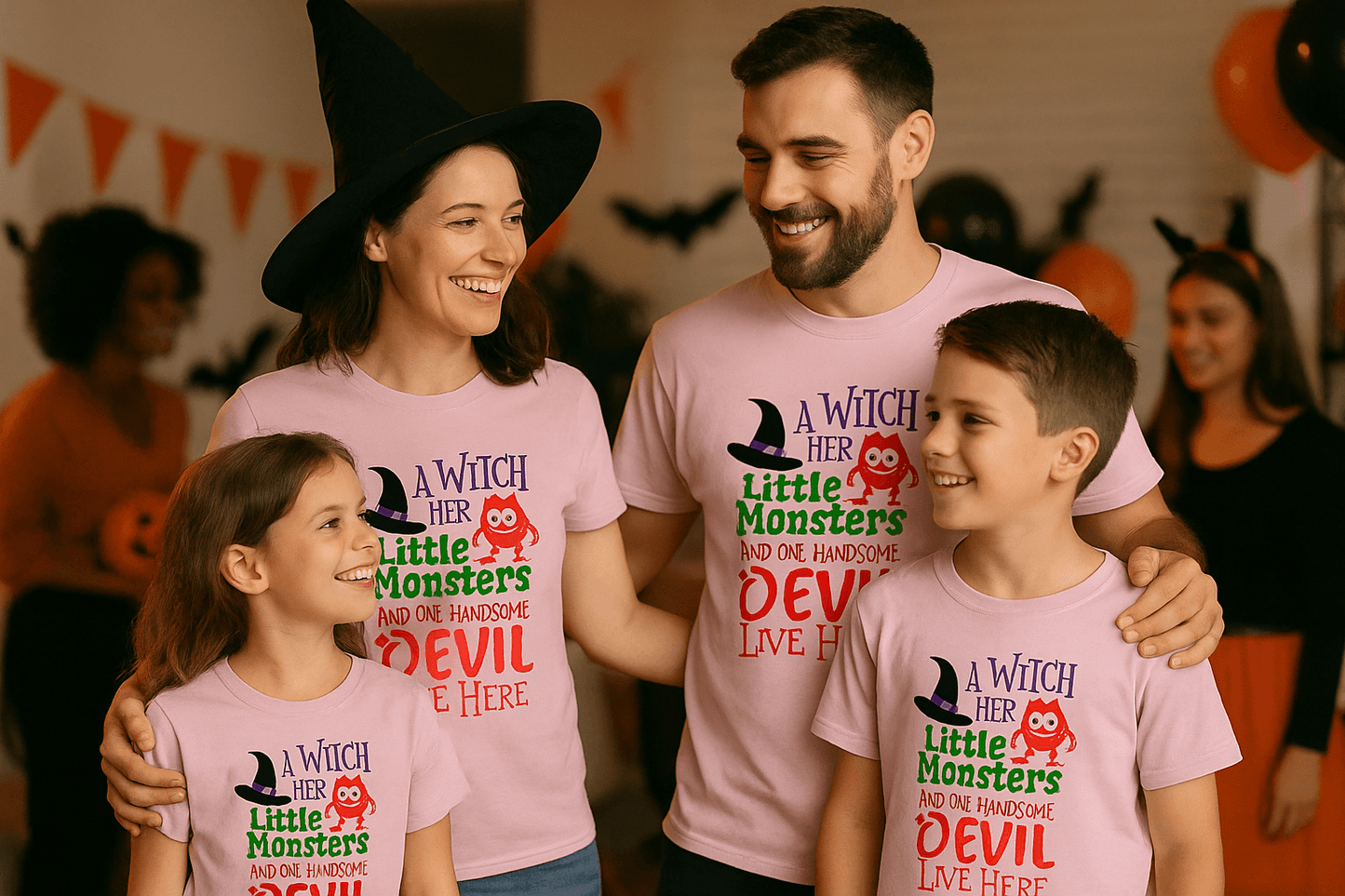 Witch and Family T-Shirt - Halloween Family Style - Purrfect Pet Haven