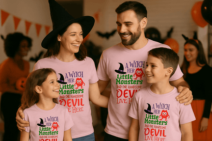 Witch and Family T-Shirt - Halloween Family Style - Purrfect Pet Haven