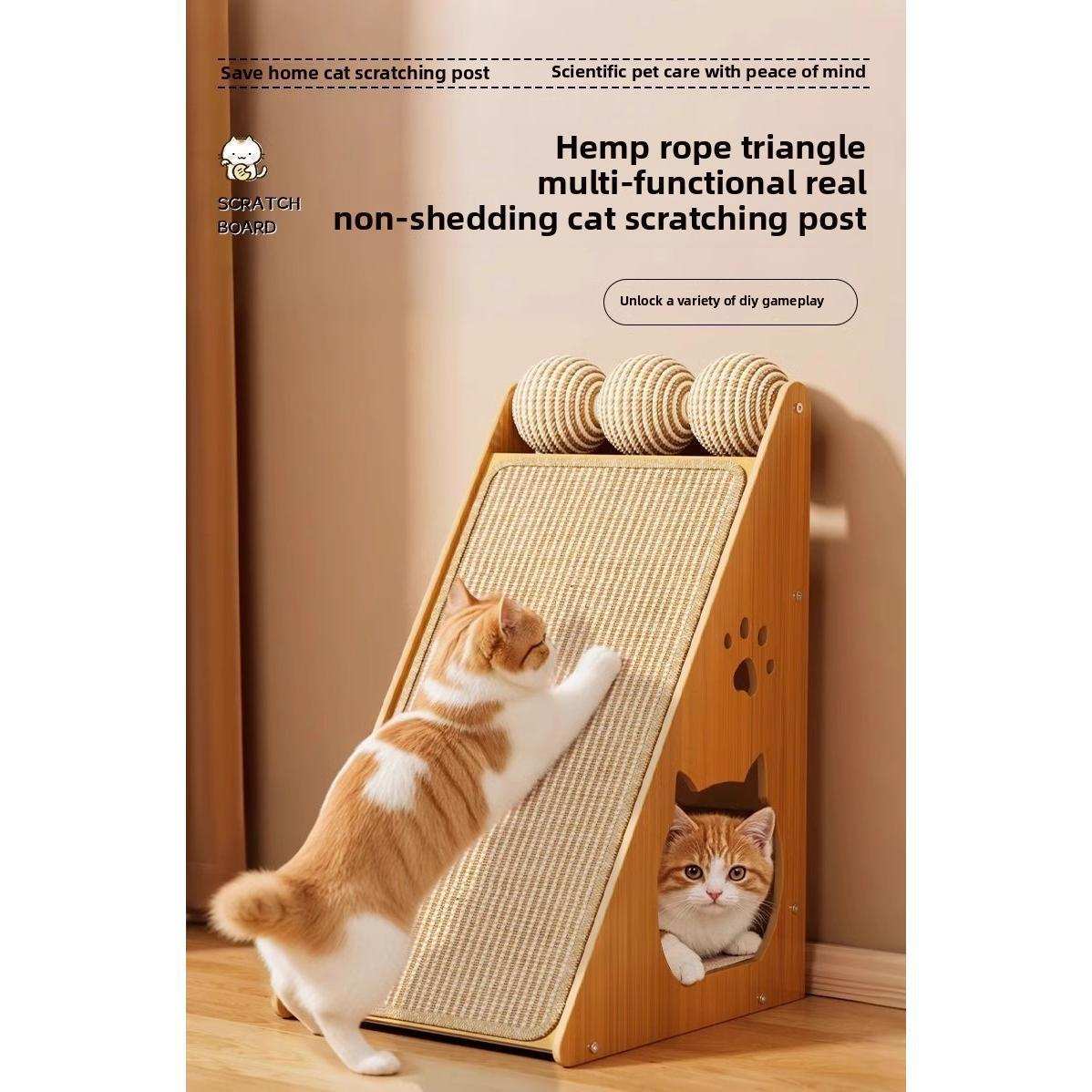 High-end Large Cat Living Room Decorative Scratching Board Tower - Purrfect Pet Haven