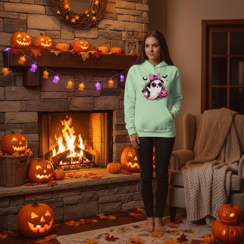 Adorable Ghost Halloween Hoodie - Cute Spooky Sweatshirt - Purrfect Pet Haven