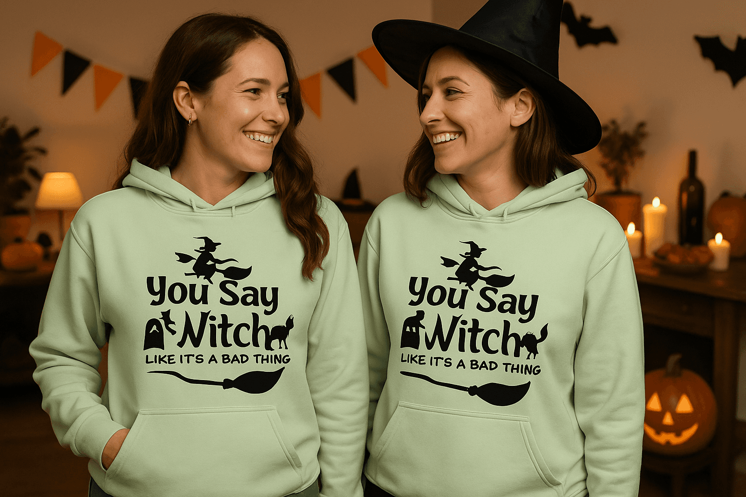 You Say Witch Hoodie Sweatshirt - Halloween Attitude Style - Purrfect Pet Haven
